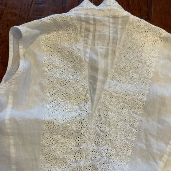 Johnny Was Pete & Greta blouse White eyelet embroidered Size M - Picture 8 of 8